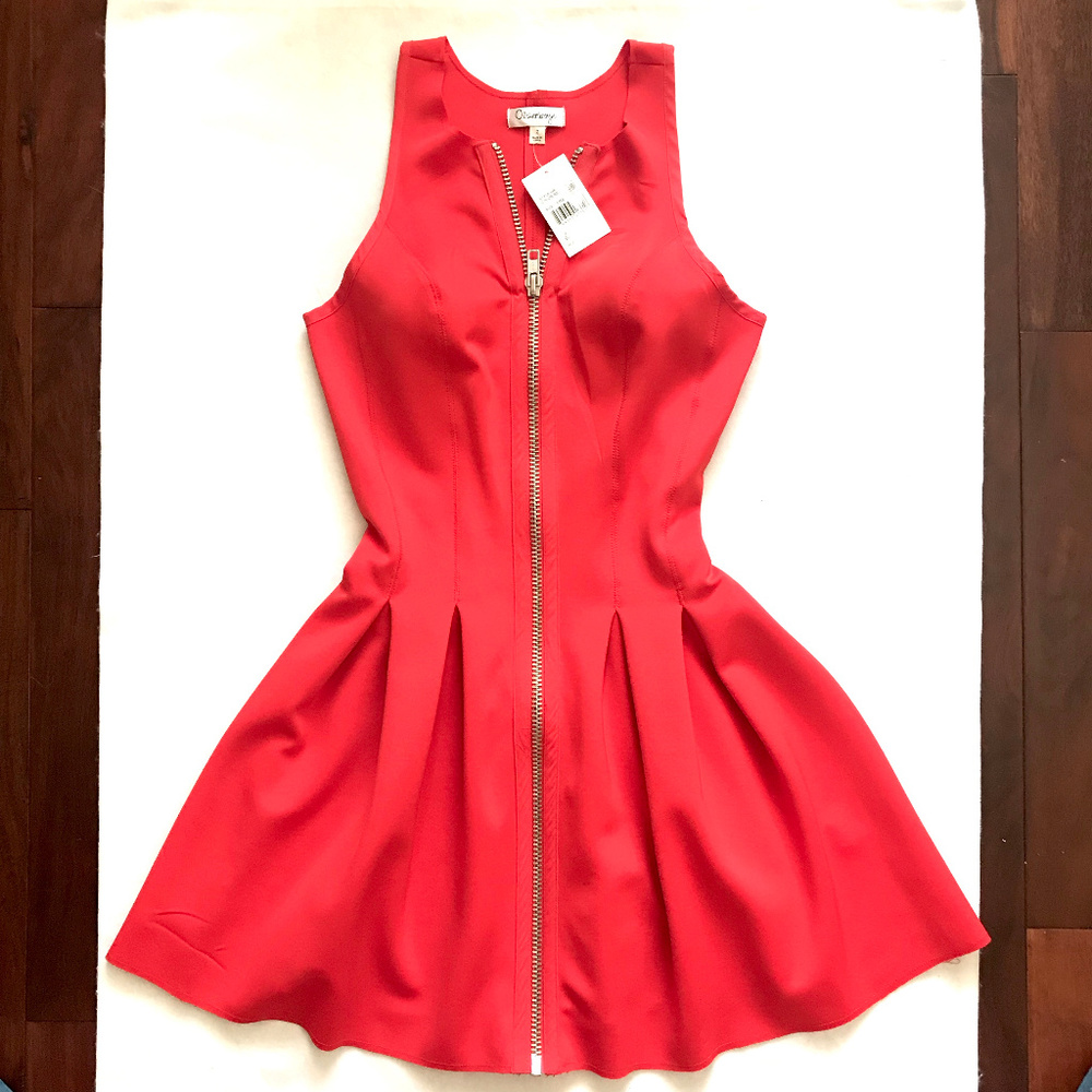 New Hot Sexy Red Scuba Dress - Picture 3 of 7